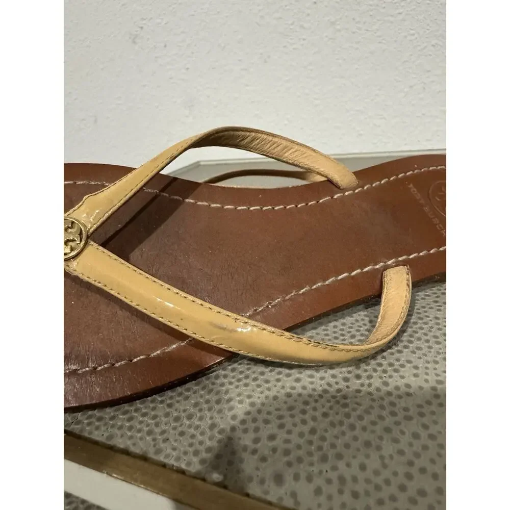 Tory Burch Terra Sandals Light Honey Color Leather Women Size 7.5 M